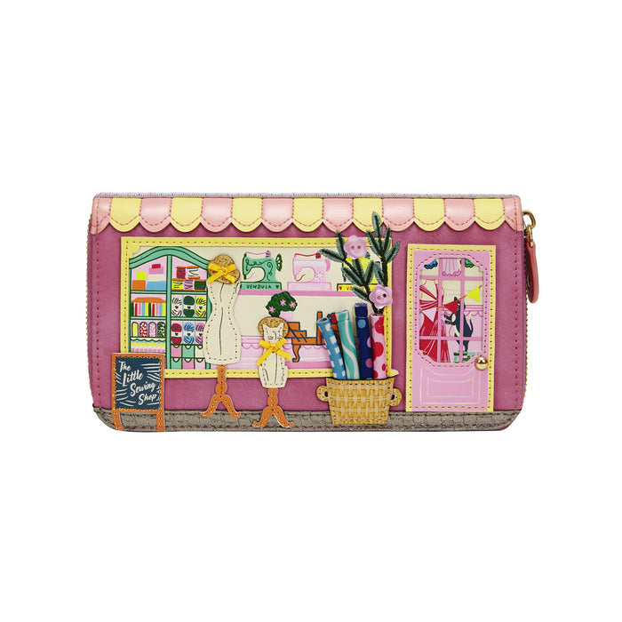 Vendula London Vendula Sewing Shop - Rasberry Edition Large Ziparound Wallet