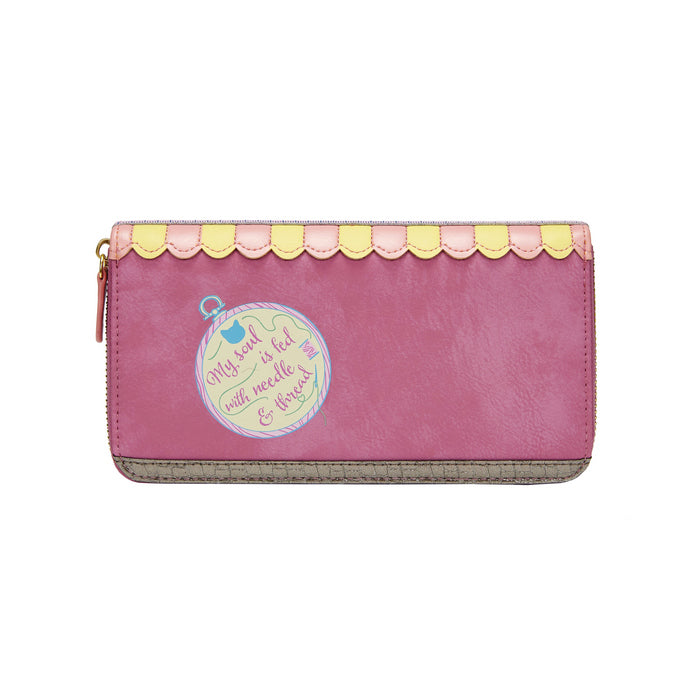 Vendula London Vendula Sewing Shop - Rasberry Edition Large Ziparound Wallet