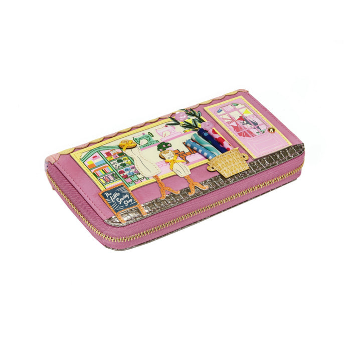 Vendula London Vendula Sewing Shop - Rasberry Edition Large Ziparound Wallet