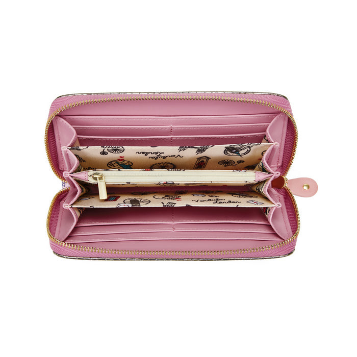 Vendula London Vendula Sewing Shop - Rasberry Edition Large Ziparound Wallet