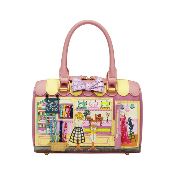 Vendula London Vendula Sewing Shop - Rasberry Edition Speedy Bowler Bag