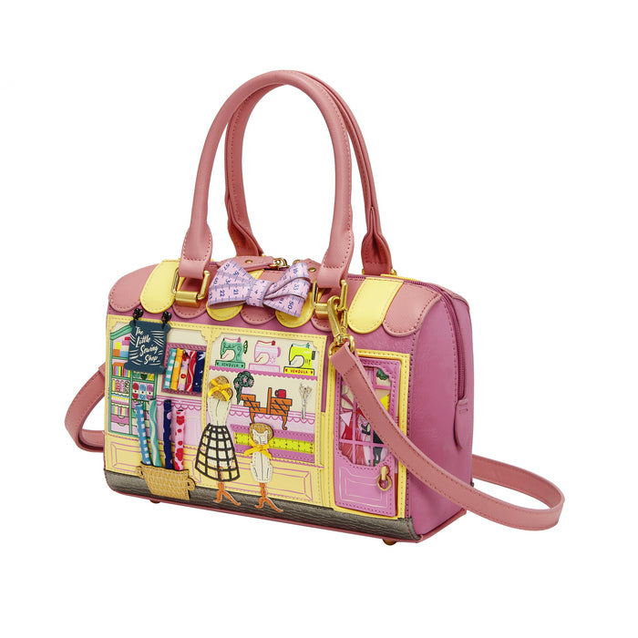 Vendula London Vendula Sewing Shop - Rasberry Edition Speedy Bowler Bag