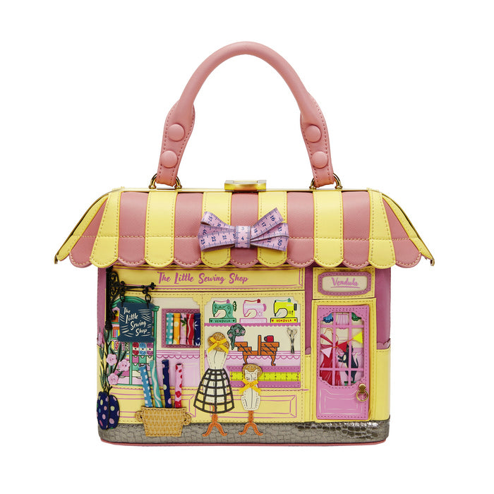 Vendula London Vendula Sewing Shop - Rasberry Edition Shoulder Grab Bag