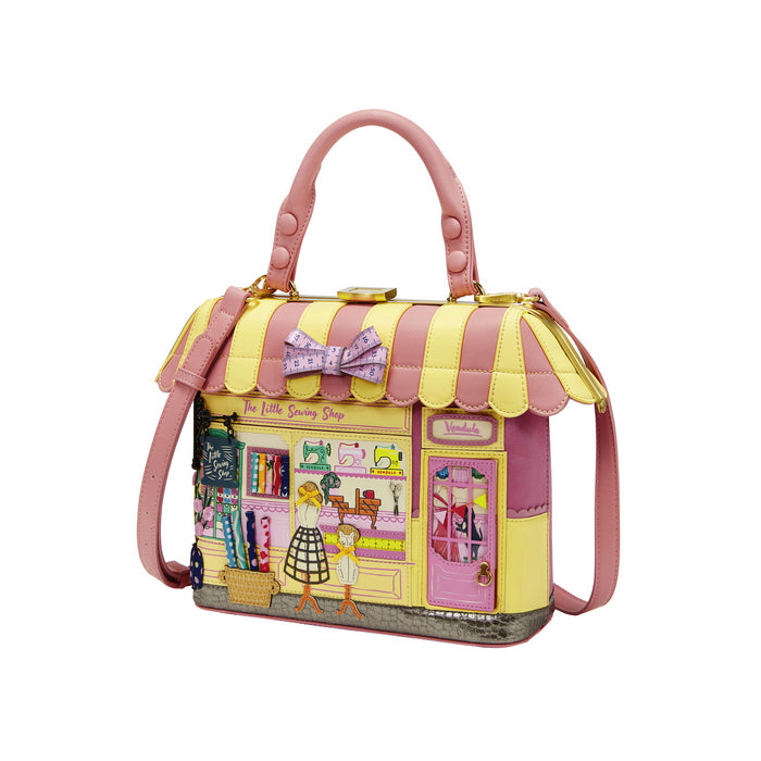 Vendula London Vendula Sewing Shop - Rasberry Edition Shoulder Grab Bag