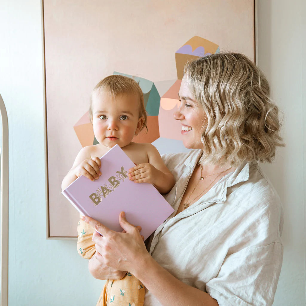 Mini Baby Book Lilac Boxed
