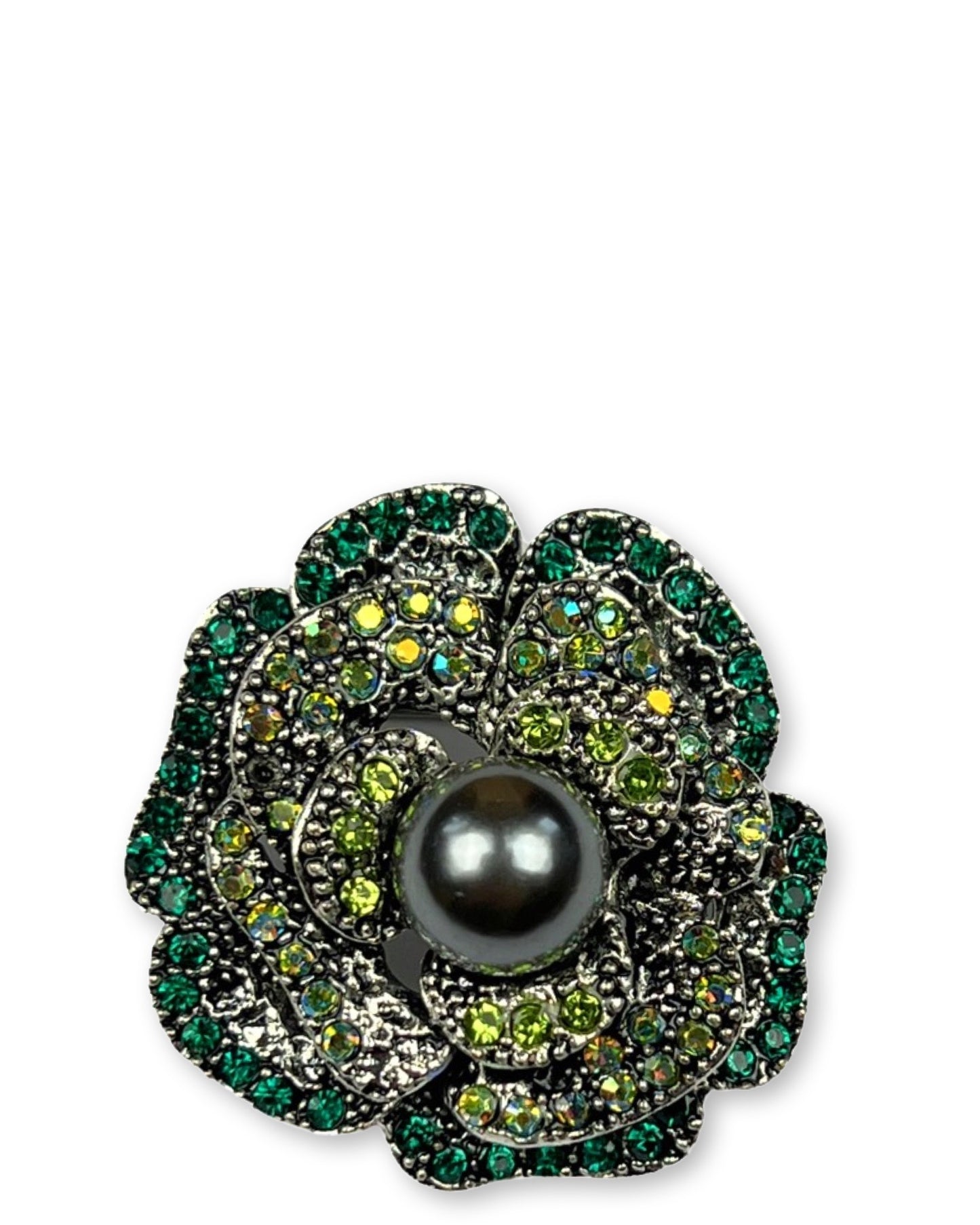 Rose Pearl Pin - Green