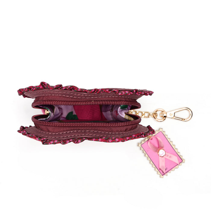 Pink Ribbon Sewing Box Scrapbook - Heart Coin Purse - Vendula London Packshot Angle 6