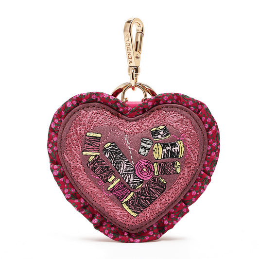 Pink Ribbon Sewing Box Scrapbook - Key Charm - Vendula London Main Packshot