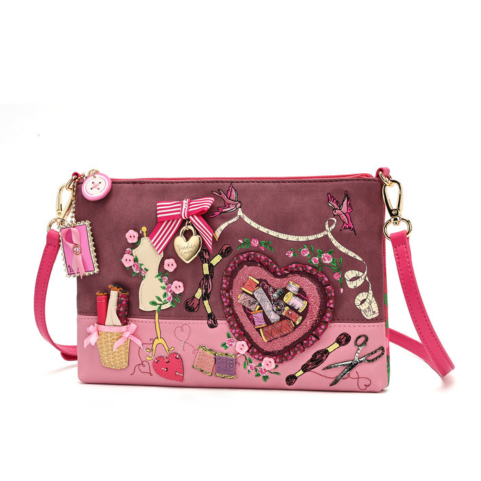Pink Ribbon Sewing Box Scrapbook - Kate Bag - Vendula London Packshot Angle 4