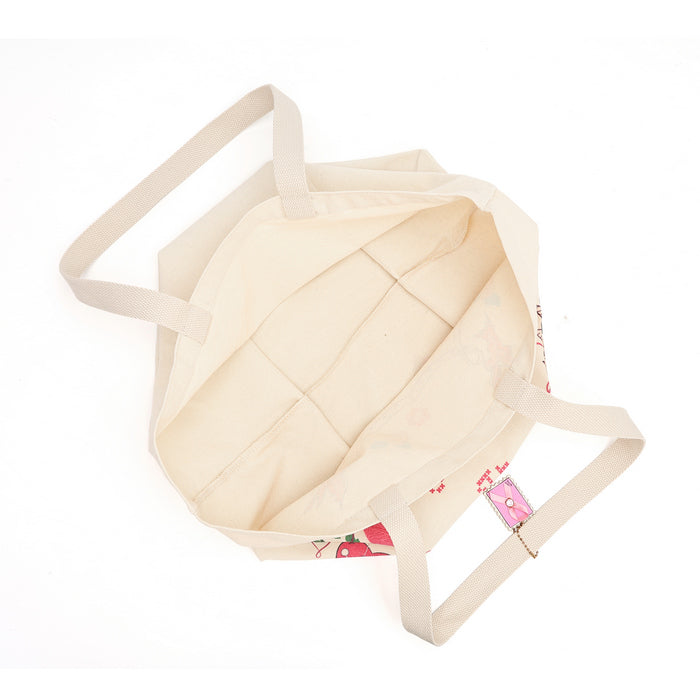 Pink Ribbon - Sewing Box Scrapbook - Canvas Tote Bag - Vendula London Main Packshot
