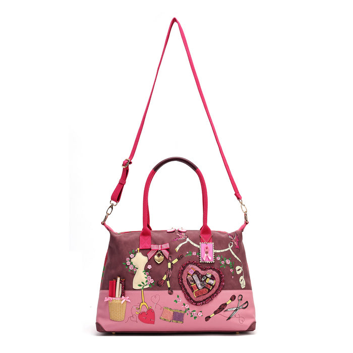 Pink Ribbon Sewing Box Scrapbook - Bonnie Weekender - Vendula London Main Packshot