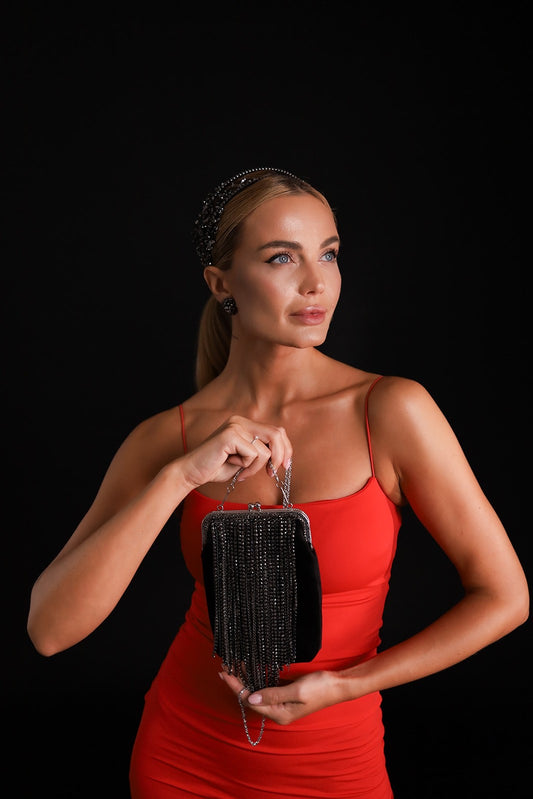 Handmade Rhinestone Chains Bag