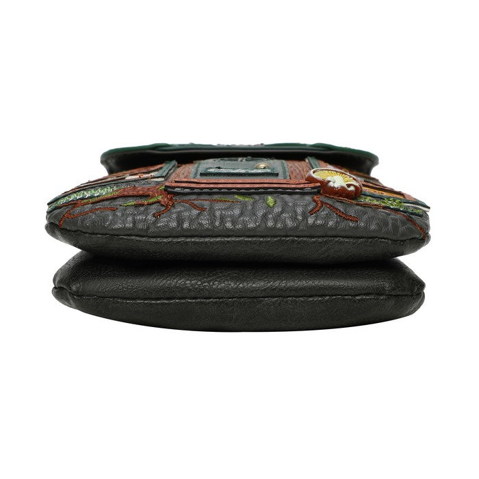 Portafoglio Zip Medio The Witches Pantry Di Vendula London – Design Bicolore Con Gatto Stregato, In Pelle Vegana, Perfetto Per Carte E Contanti
