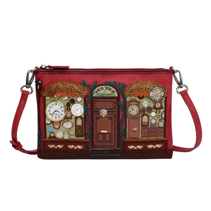 Tick Tock Clock Shop Pouch Bag