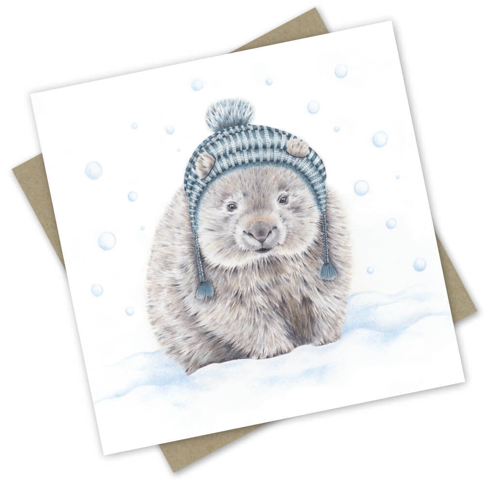 William Winter Wombat Greeting Card