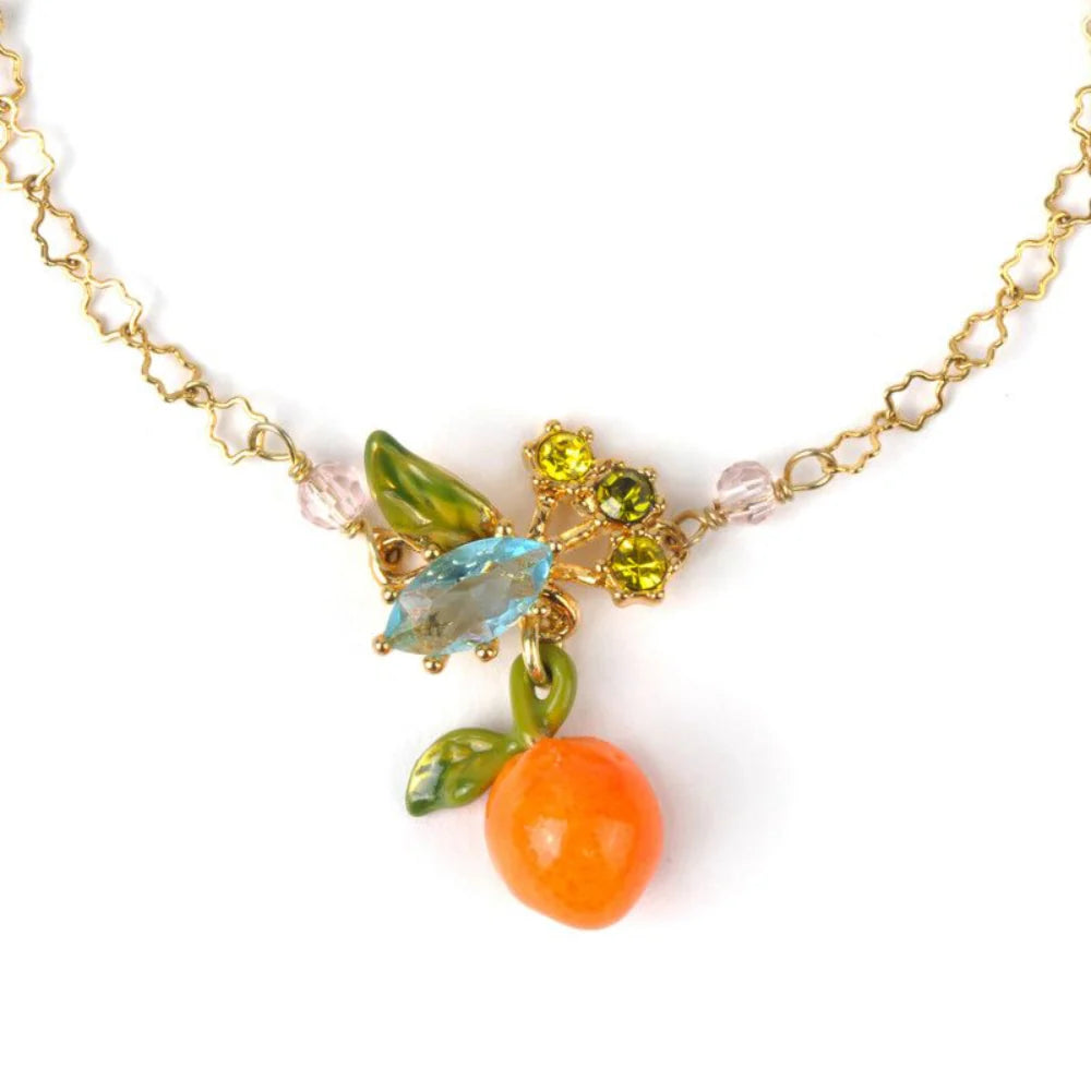 Orange And Little Leaves Thin Bracelet | ABJP203/1