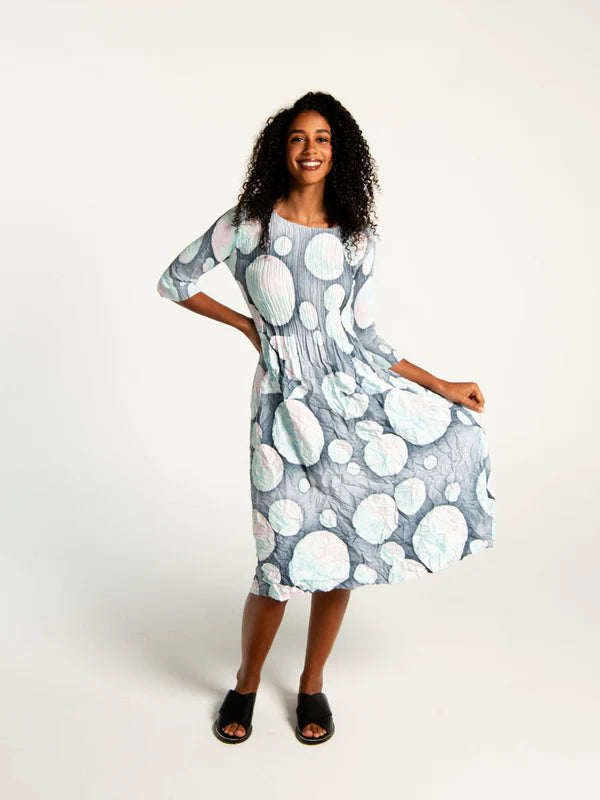 Alquema | 3/4 Sleeve Smash Pocket Dress / Bubbles