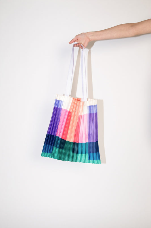Multitudes Satin Pleated Orbetello Tote Bag
