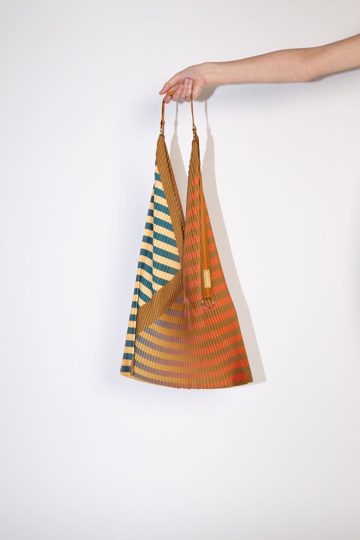 Multitudes Claudia Ochre Pleated Y Bag