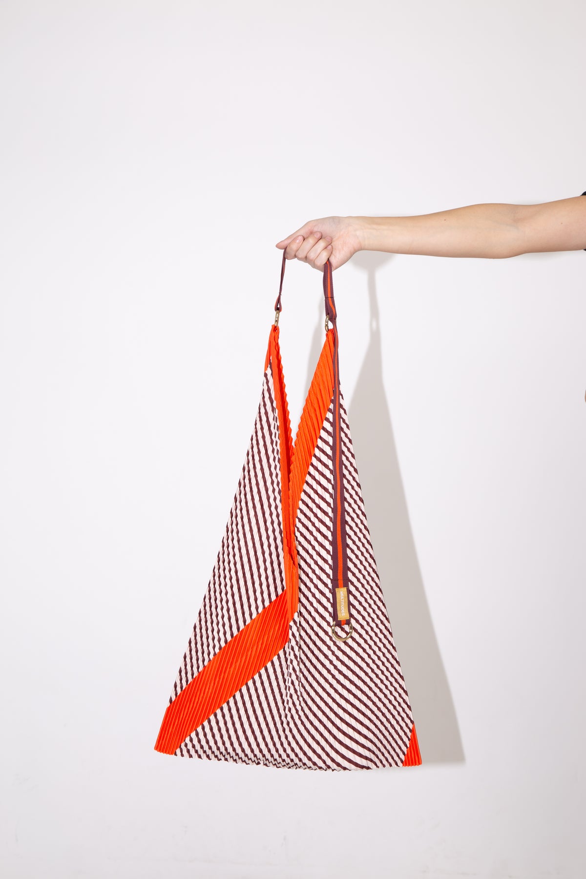 Multitudes Francesca Red Pleated Y Bag