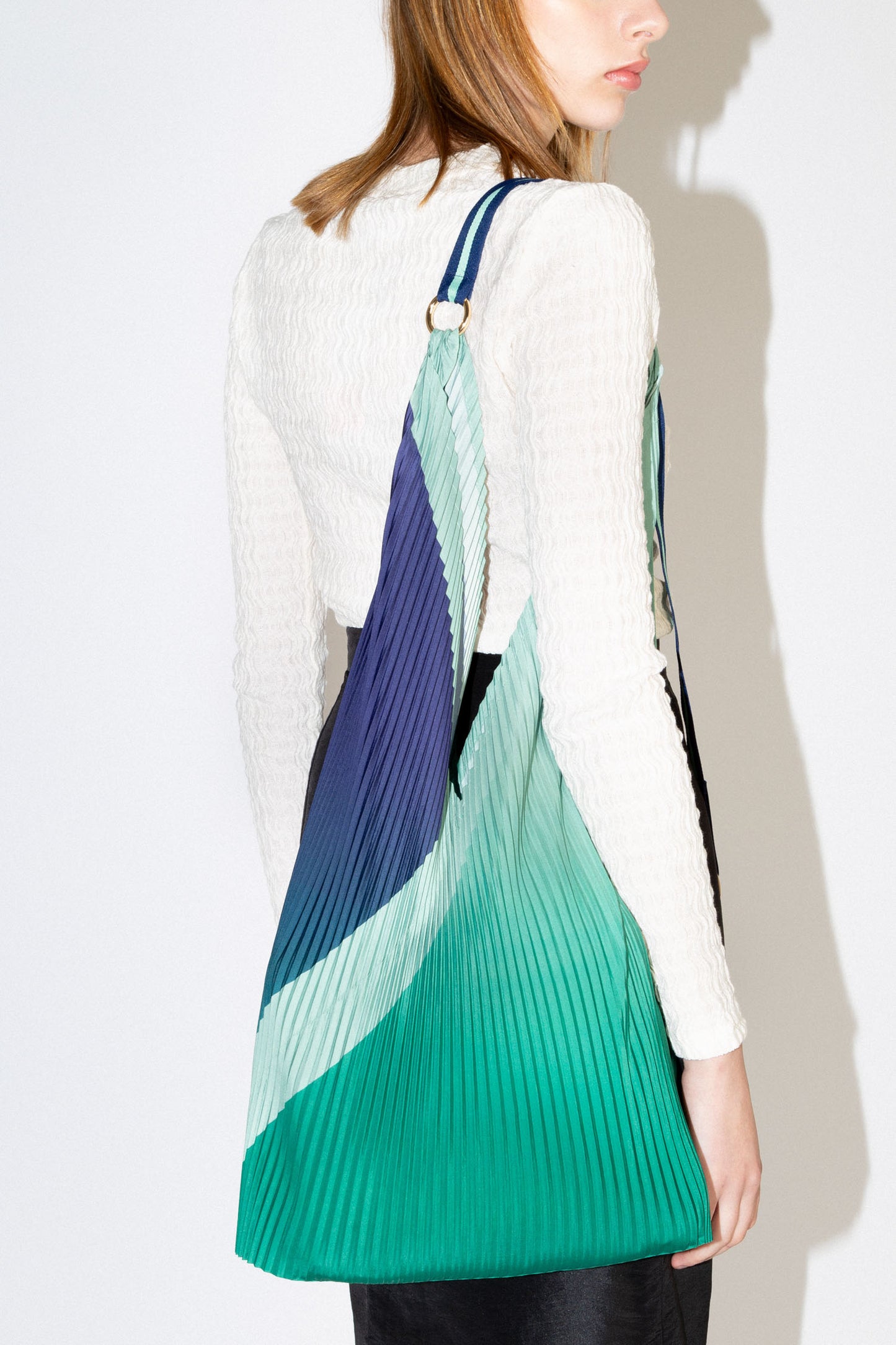 Multitudes Monica Green Pleated Y Bag