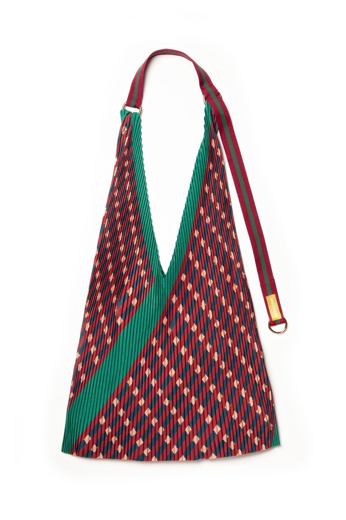 Multitudes Sophia Green Pleated Y Bag
