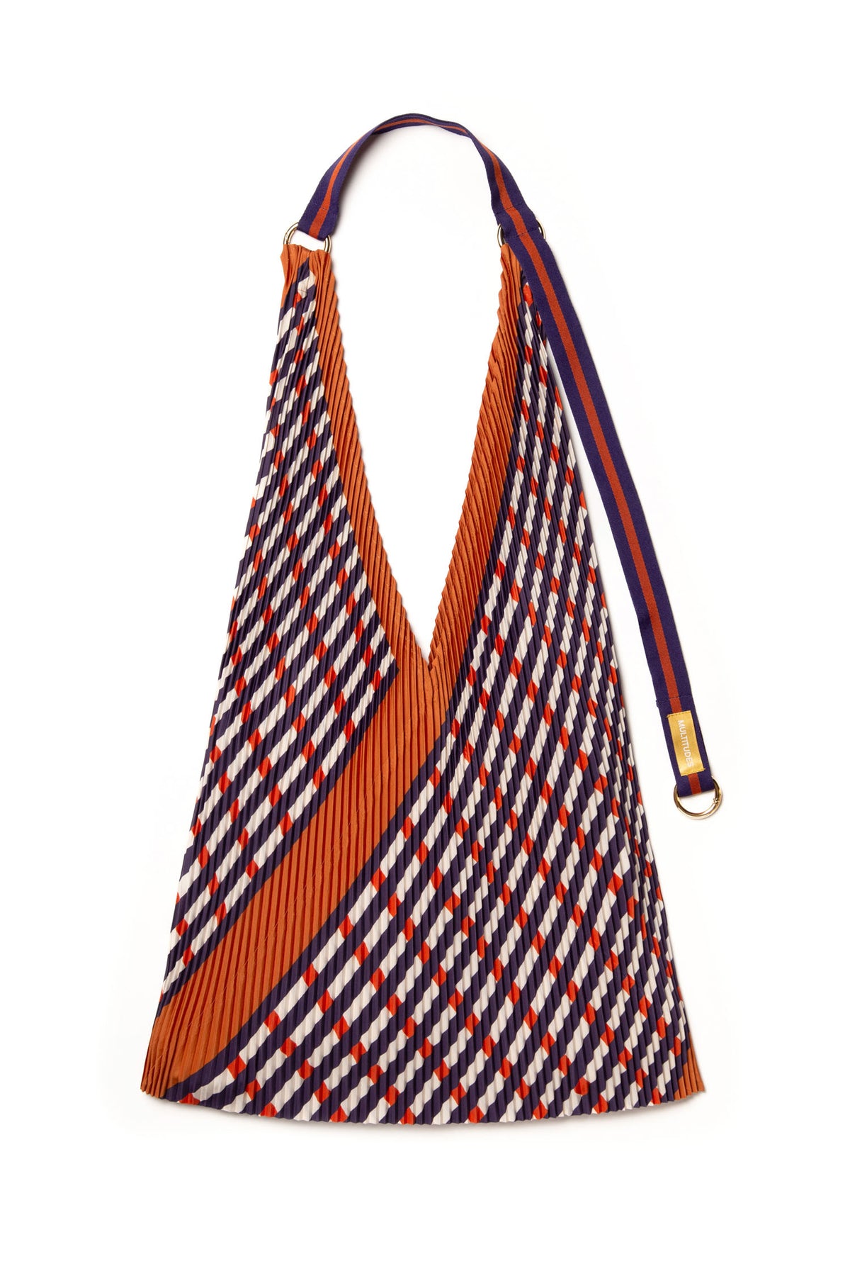 Multitudes Sophia Terracotta Pleated Y Bag