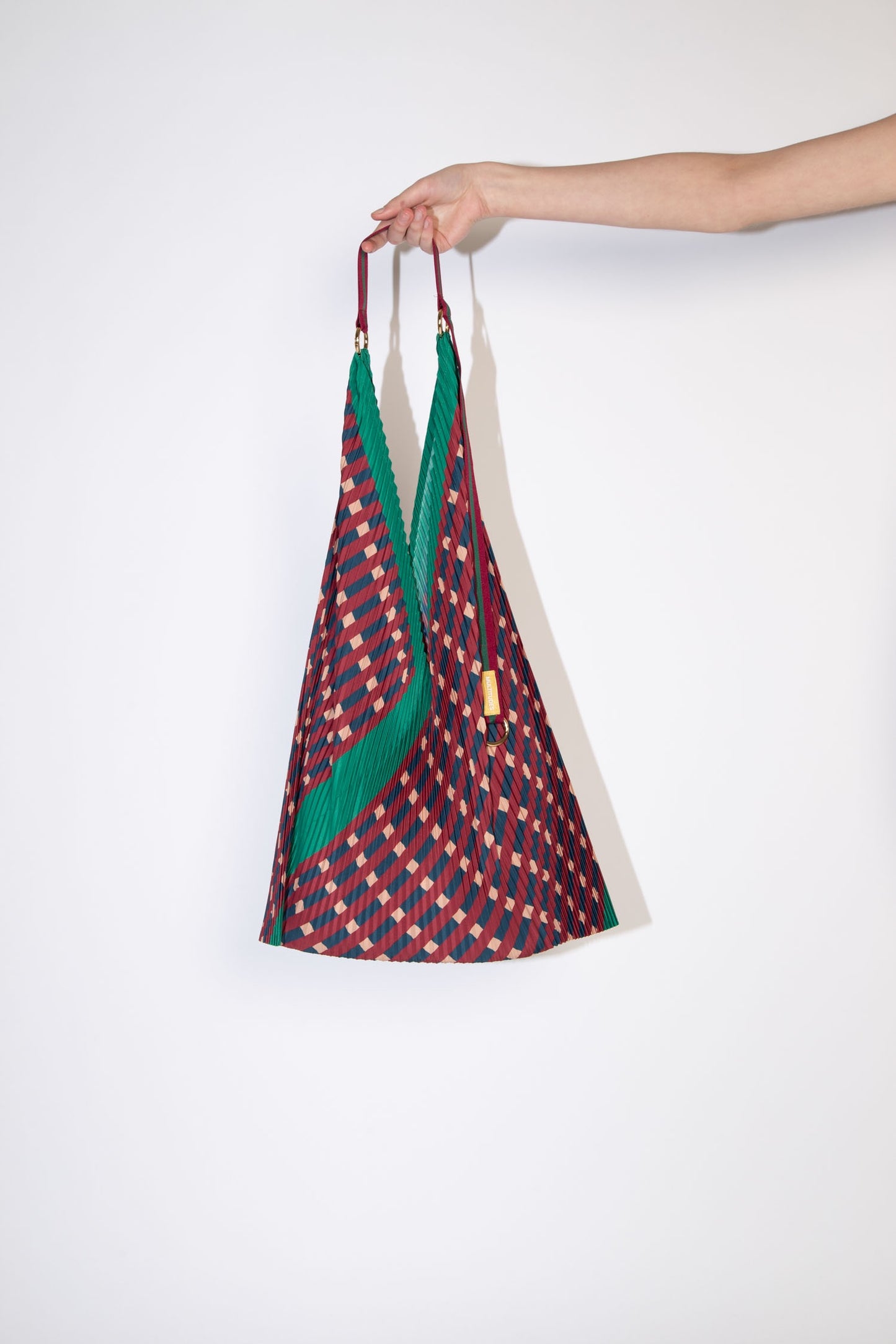 Multitudes Sophia Green Pleated Y Bag