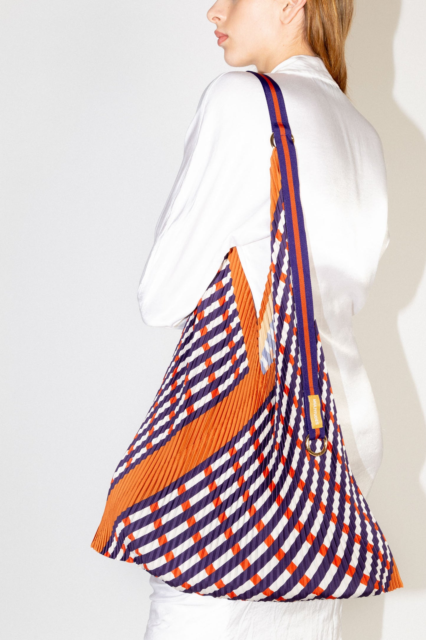 Multitudes Sophia Terracotta Pleated Y Bag