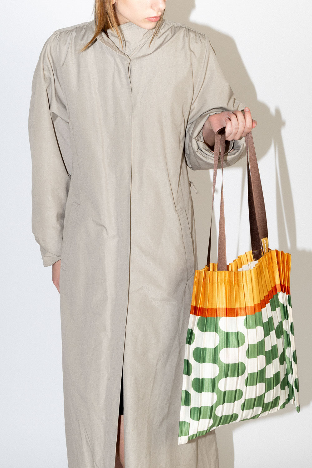 Multitudes Satin Pleated Cetara Tote Bag