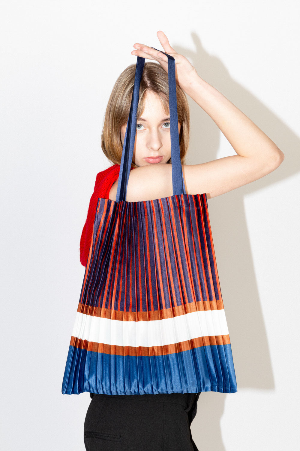 Multitudes Satin Pleated Chiavari Tote Bag