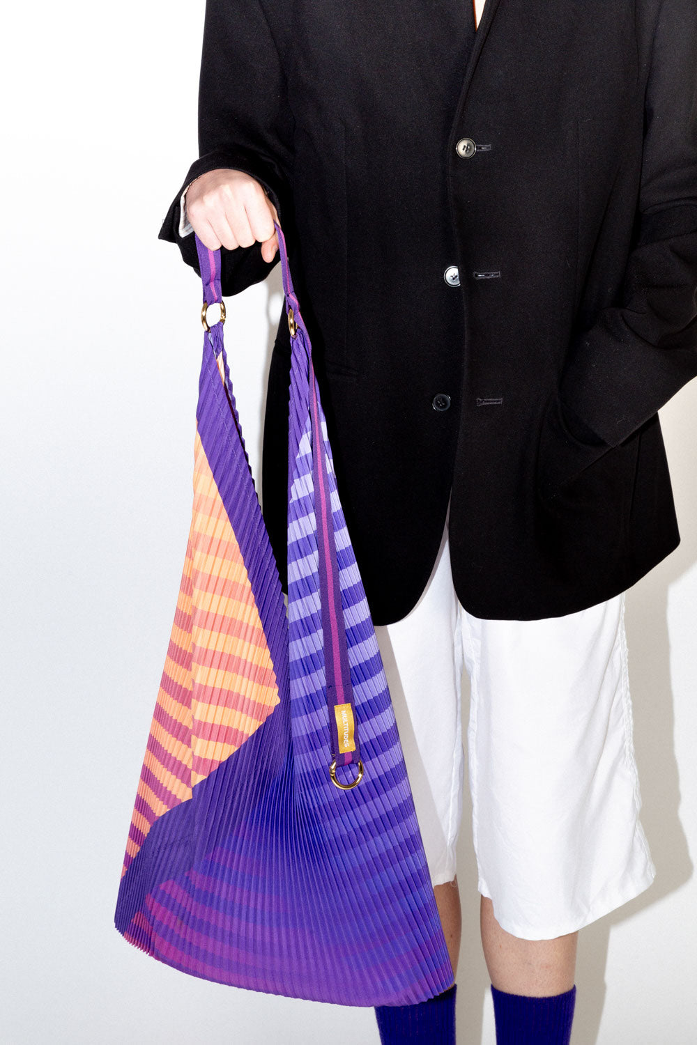 Multitudes Claudia Purple Pleated Y Bag