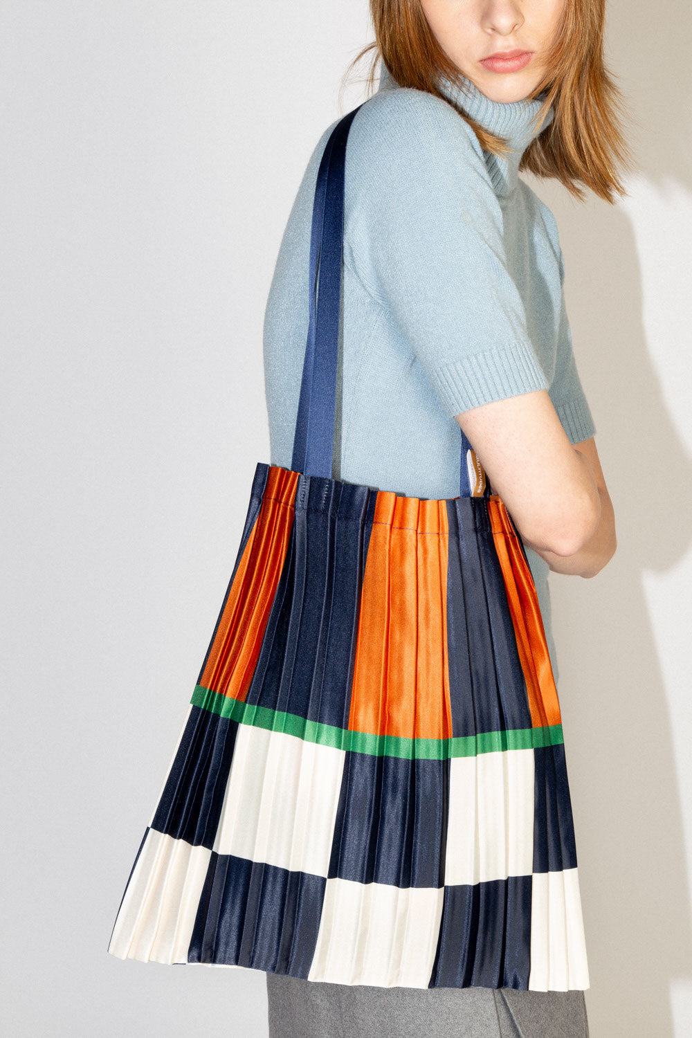 Positano Satin Pleated Bag