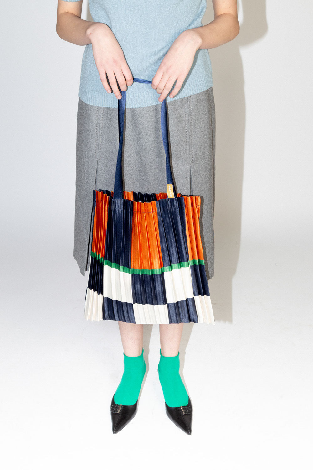 Positano Satin Pleated Bag