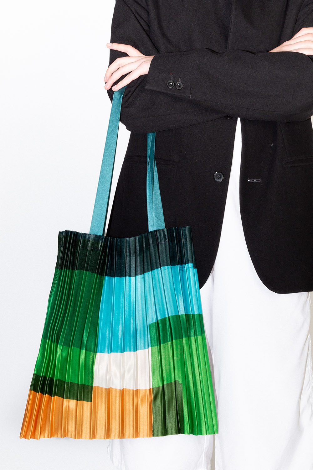 Talamone satin pleated bag