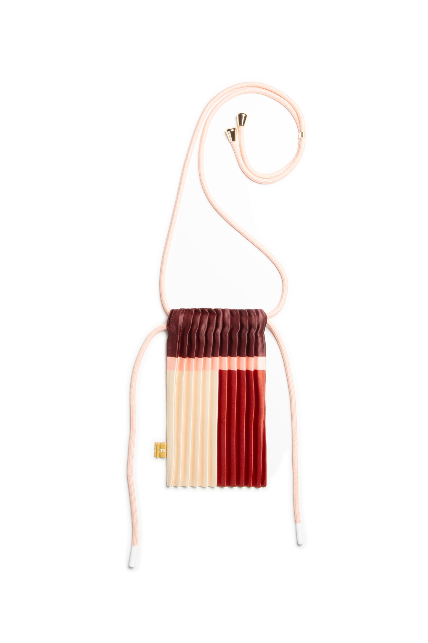 Multitudes Ruby Satin Pleated Mini Bag