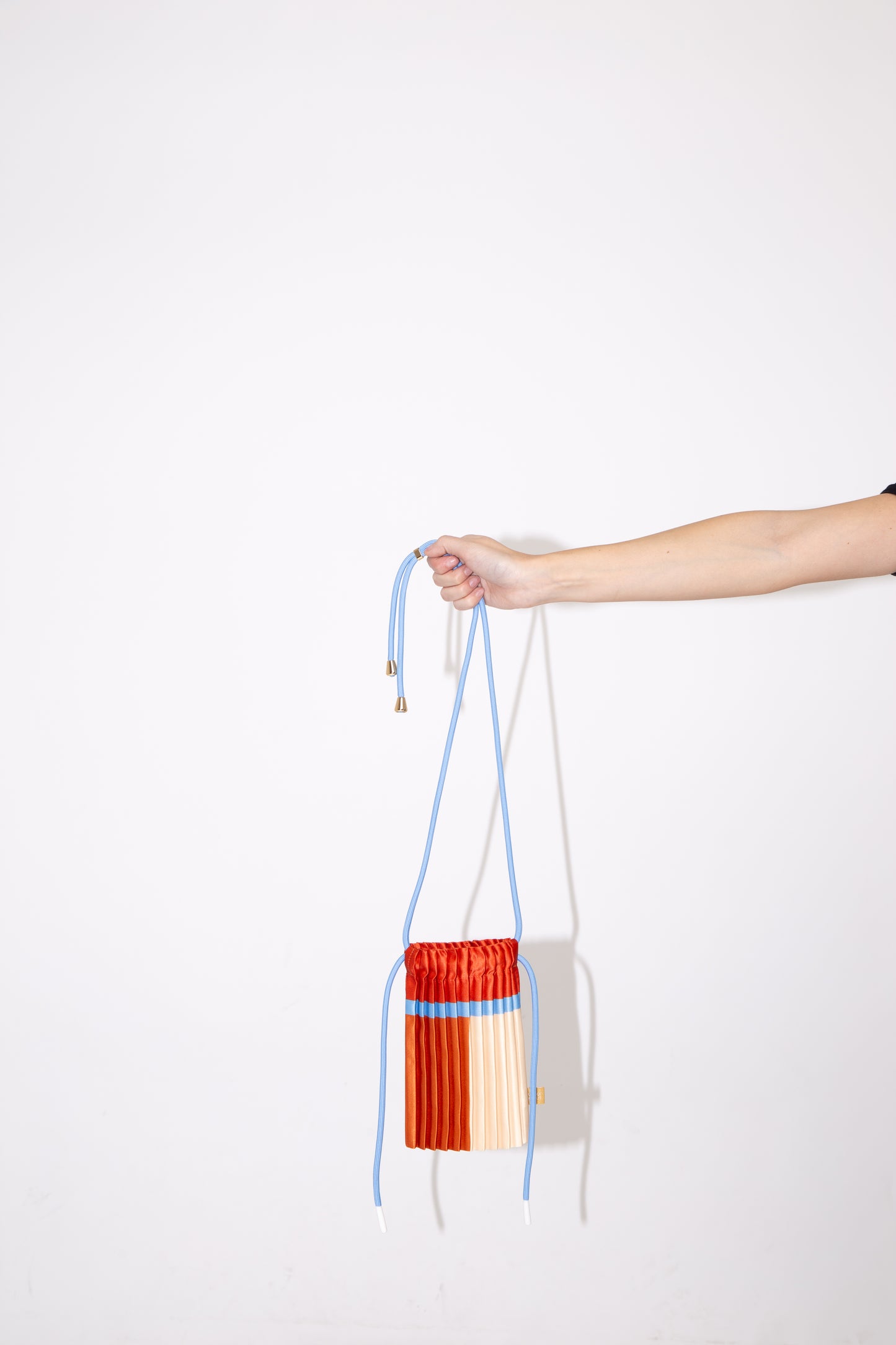 Multitudes Sienna  Satin Pleated Mini Bag