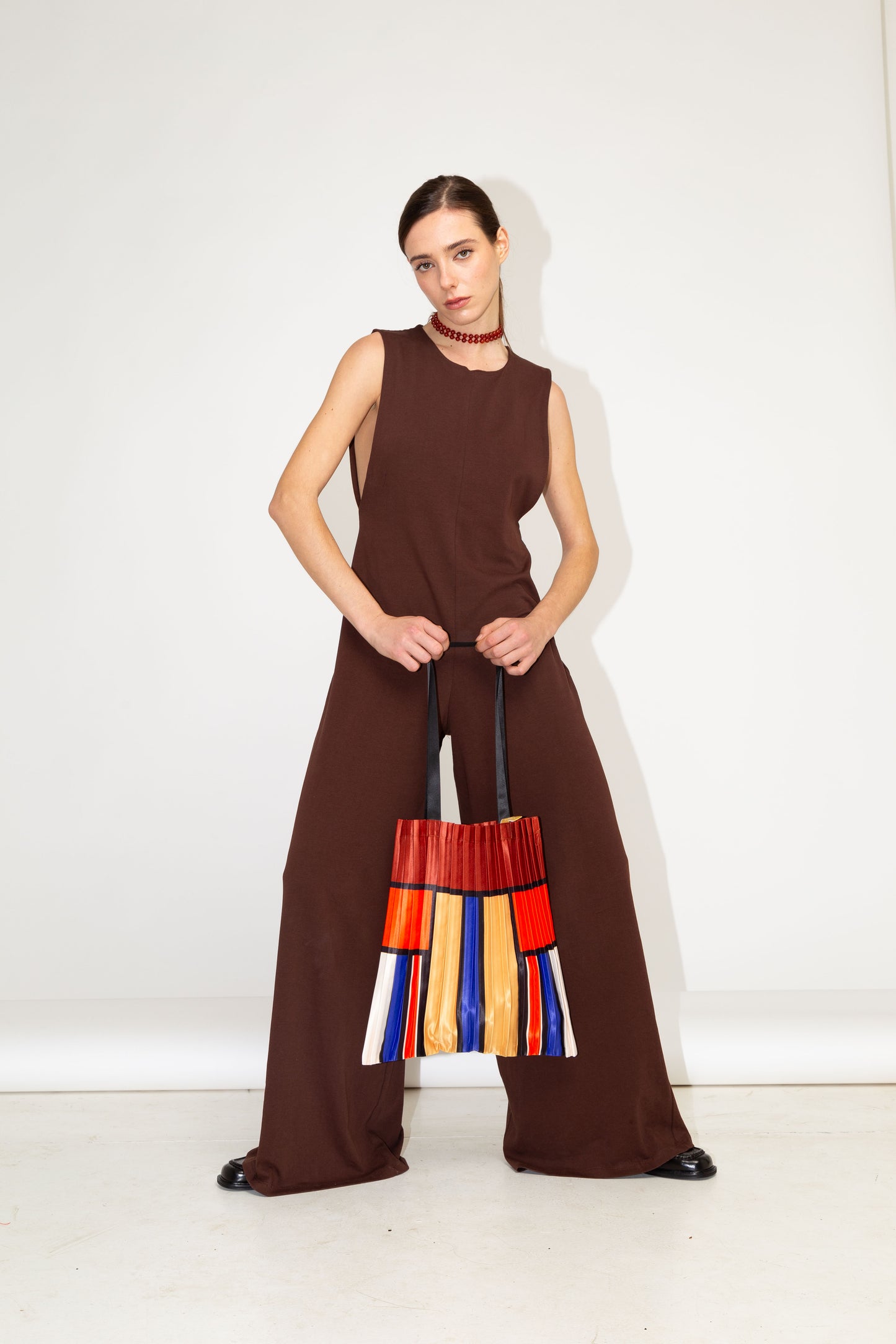 Multitudes Satin Pleated Gallura Tote Bag