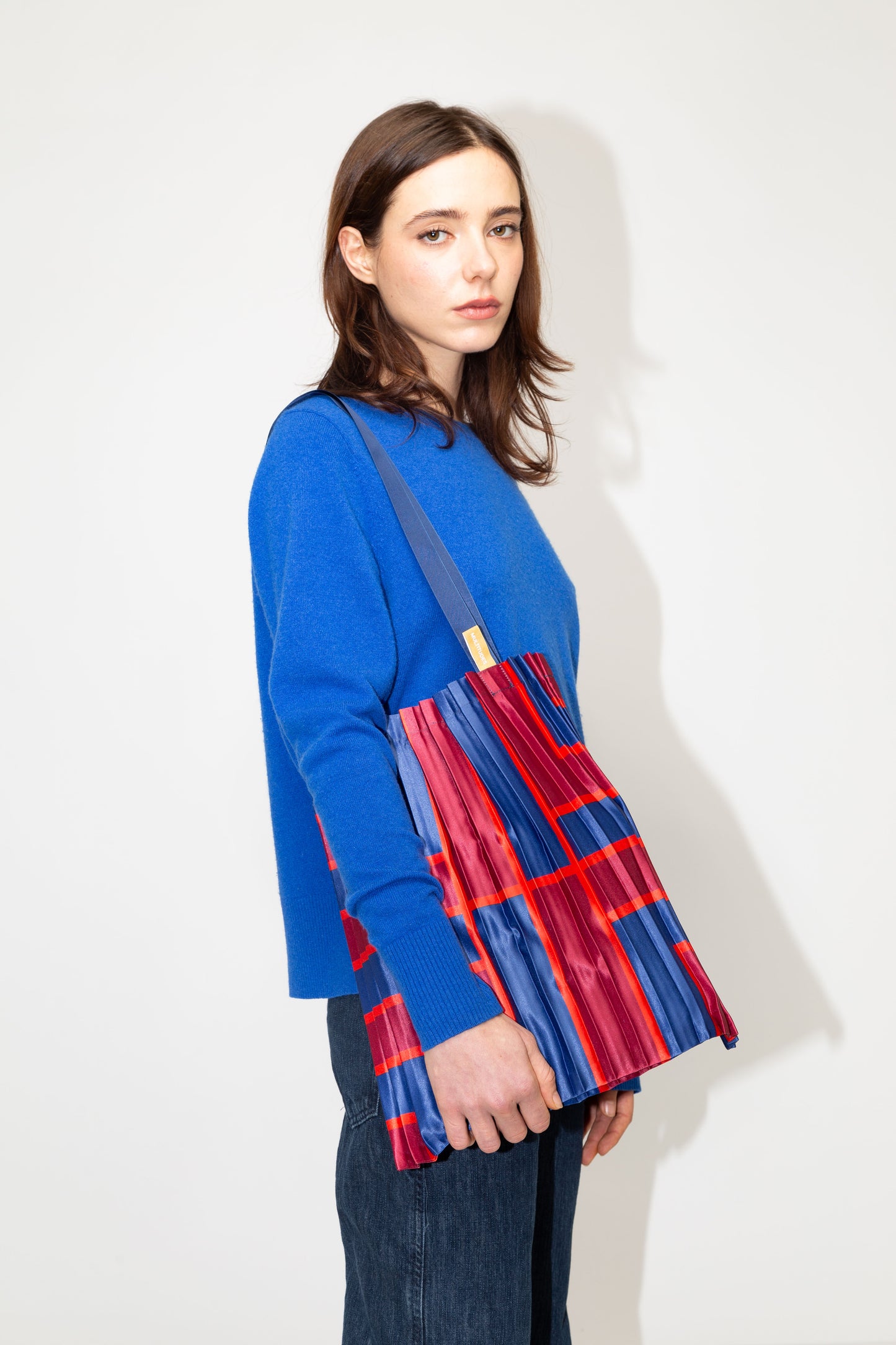 Multitudes Satin Pleated Stintino Tote Bag