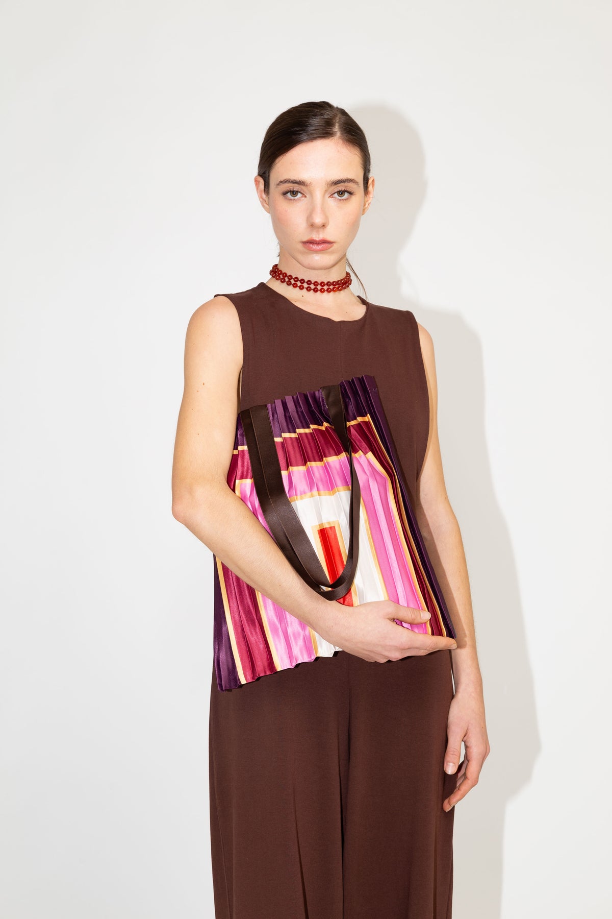 Multitudes Satin Pleated Villasimius Tote Bag