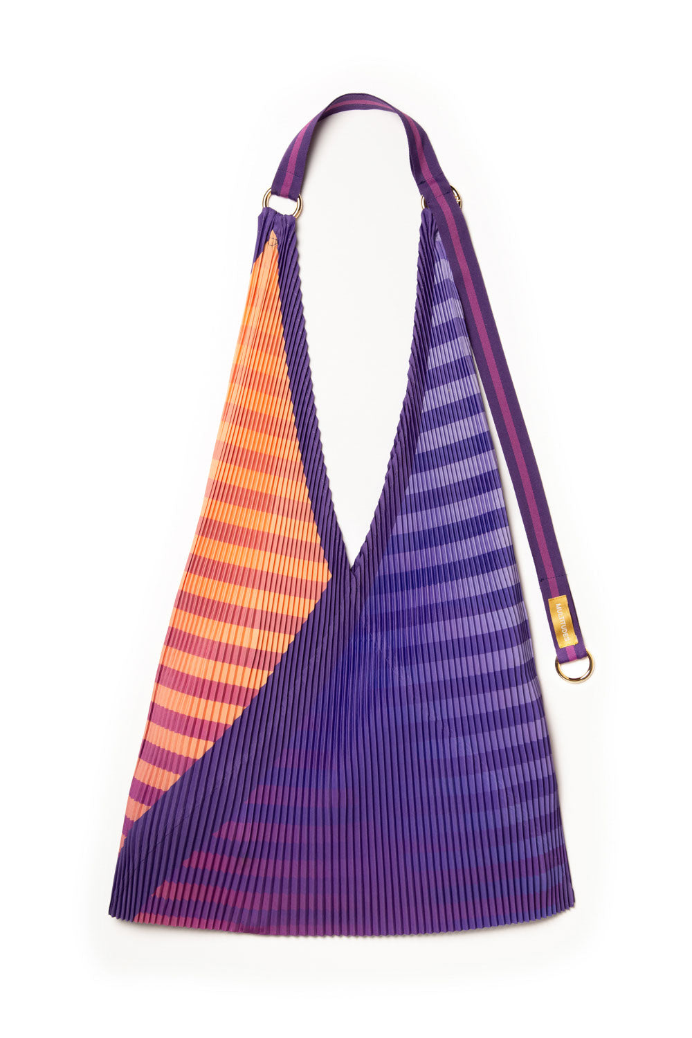 Multitudes Claudia Purple Pleated Y Bag