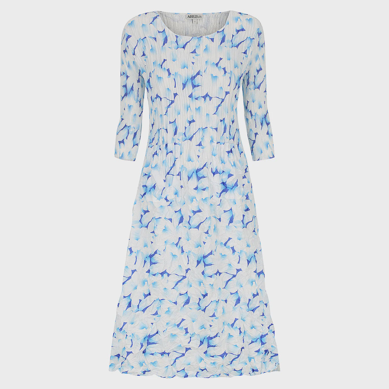 Alquema | 3/4 Sleeve Smash Pocket Dress / Ocean Foam