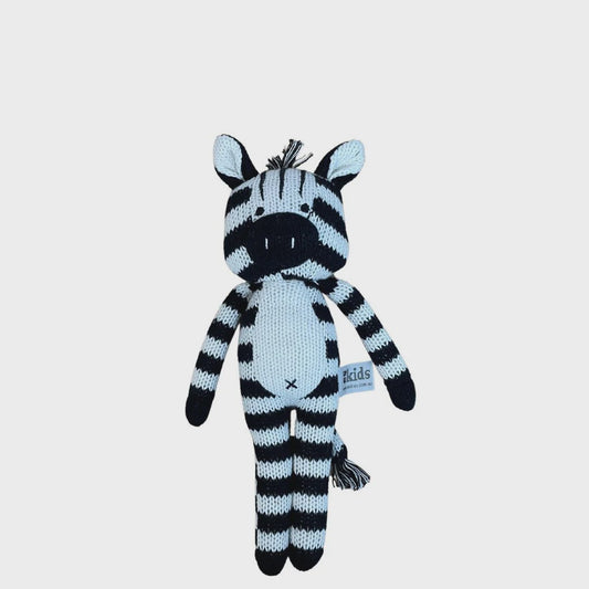 Eco Knitted Animal Rattle - Zebra