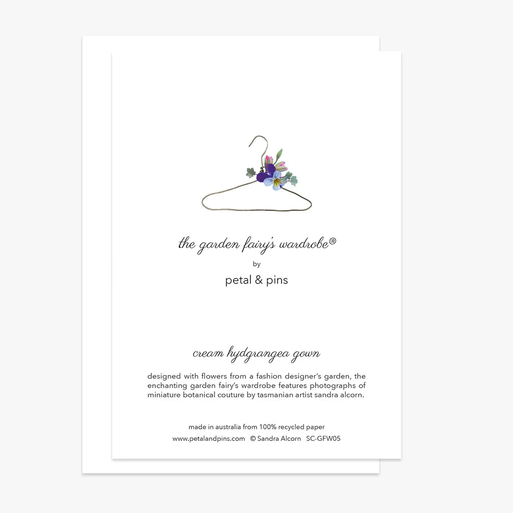 Cream Hydrangea Gown Greeting Card