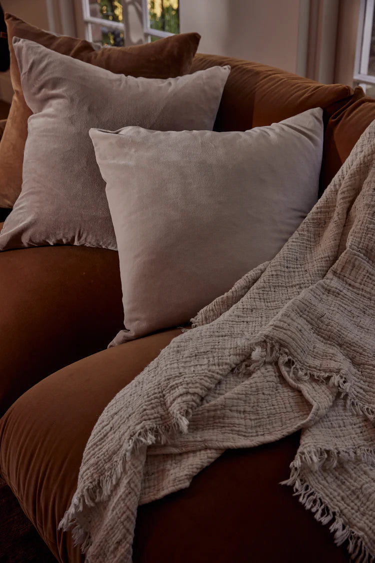 Linen/Velvet Cushion Range | Stone Square
