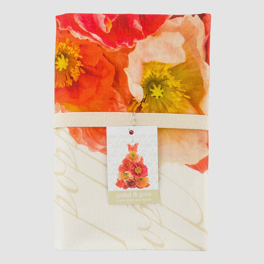 Poppy dress tea towel