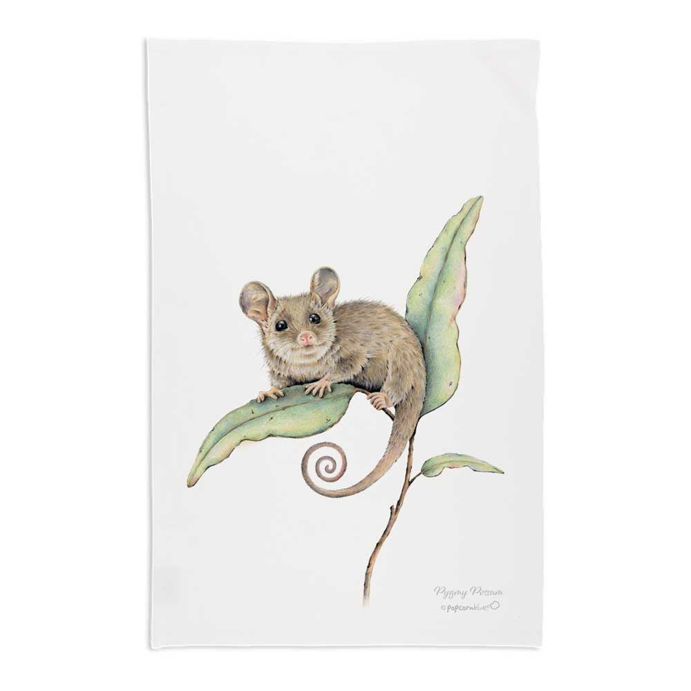 Pete the Pygmy Possum Tea Towel
