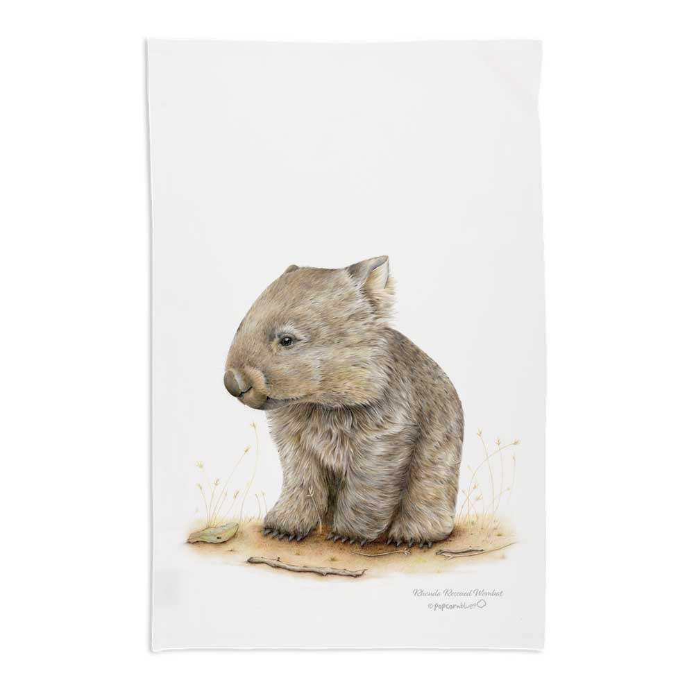 Rhonda Wombat tea towel
