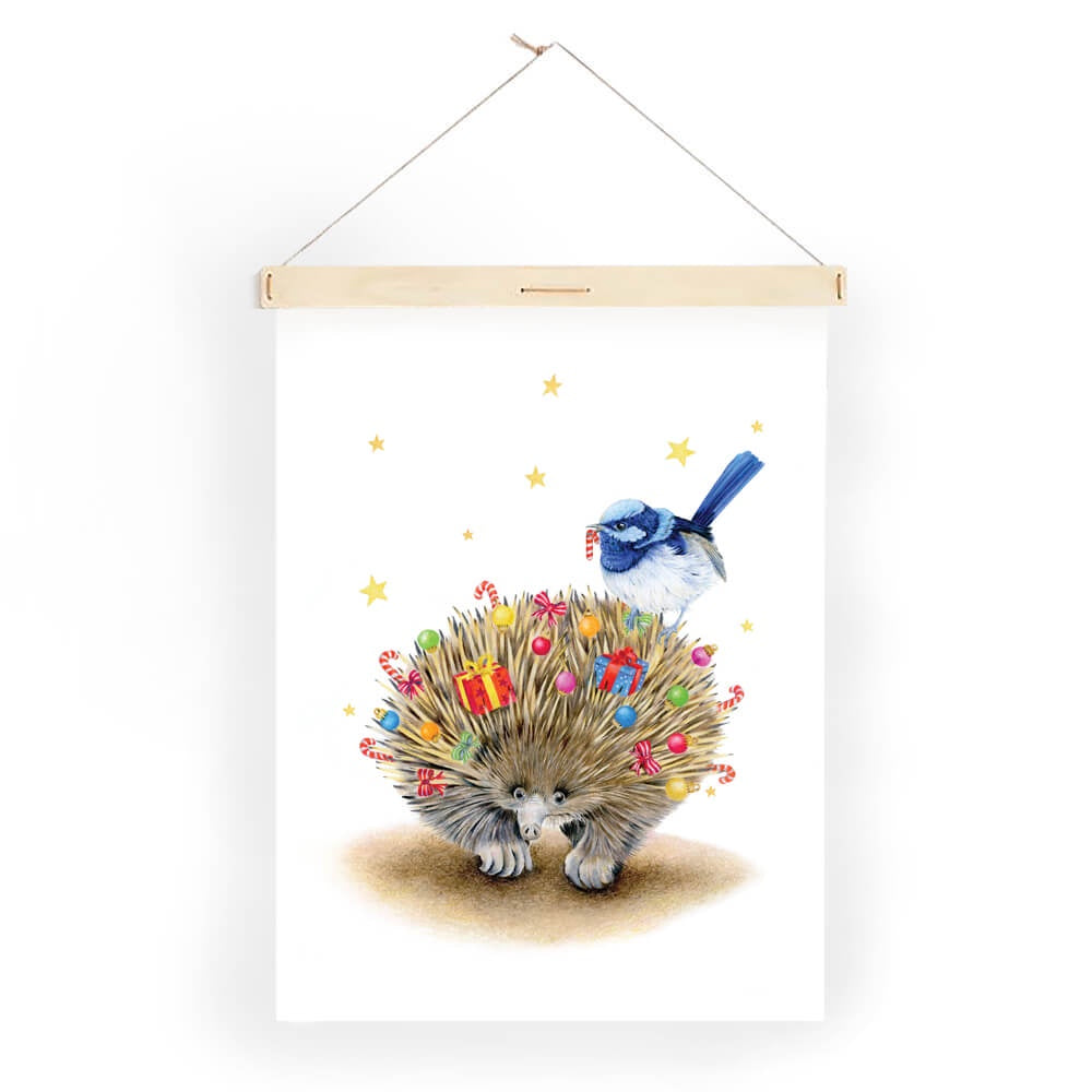 Echidna Christmas Tree Tea Towel