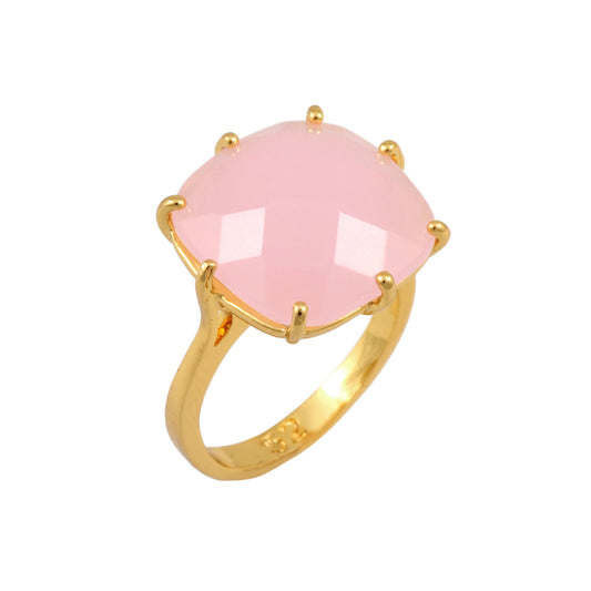 Pink Square Stone La Diamantine Solitaire Rings | ULD602/21